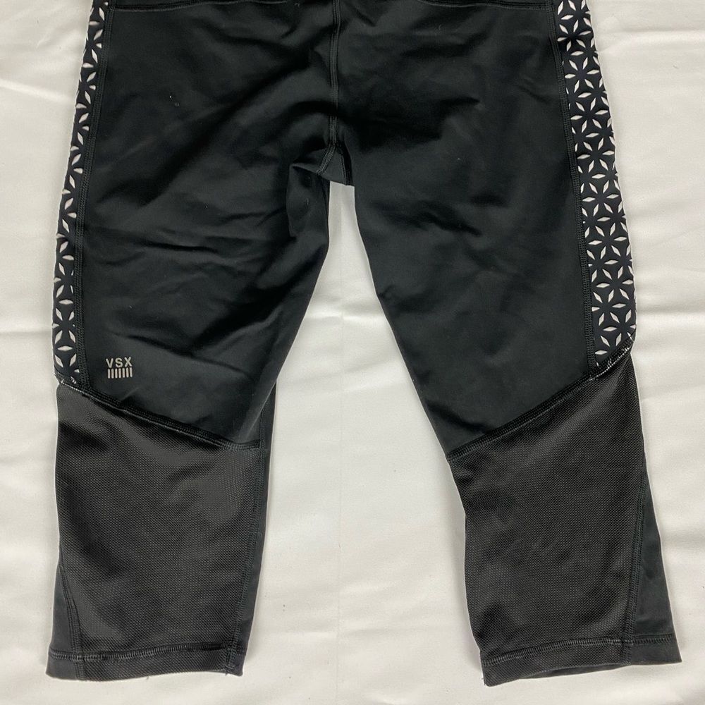 Victoria's Secret Women's Black White Crop Leggings Size M - Picture 5 of 7